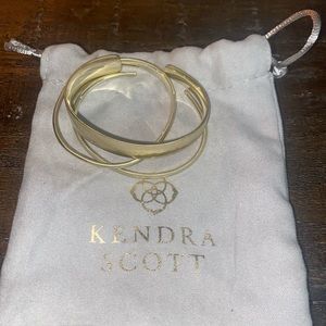 Kendra Scott gold plated bracelet set.